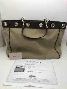 GUCCI GG Signature-Trimmed Large Positano Tote- Pre-Owned - Picture 1 of 5