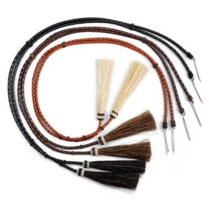 LEATHER & HORSE HAIR STAMPEDE STRING for use w/ hat sweatband 22 1/2" 3 COLORS - Picture 1 of 4