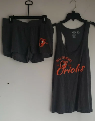 Baltimore Orioles NEW LADIES JUNIORS LOUNGE PJS set SLEEPWEAR SIZE medium MLB Cover