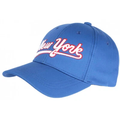 Casquette NY Bleue et Rouge Vintage en Coton Custom Baseball-Taille unique - Photo 1/4