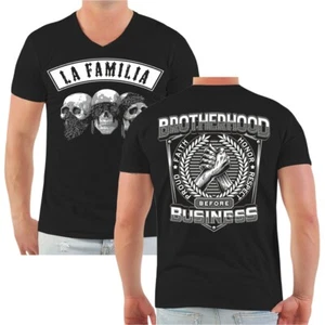Herren T-Shirt La Familia FCK Brotherhood before Business Ehre Stolz S bis 8XL - Bild 1 von 13