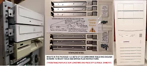 COMPAQ DESKPRO-PROLINEA-PROSIGNIA DRIVE RAILS COMPAQ STYLE 5 1/4" 3 SETS NEW USA - Picture 1 of 10