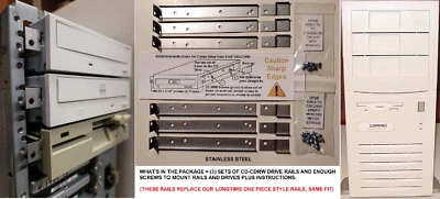 COMPAQ DESKPRO-PROLINEA-PROSIGNIA DRIVE RAILS COMPAQ STYLE 5 1/4" 3 SETS NEW USA - Image 1 of 4