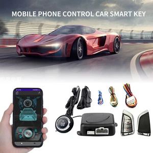 Remote Bluetooth Keyless Entry Engine Start Alarm System Push Button StarterStop - Picture 1 of 15