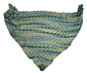 HANDMADE CROCHET Shawl Wrap NEW Made From Blended Wool & Soybean 170cm x 115cm - Picture 1 of 3
