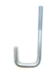M10 Square Bend Hook Bolts with Nuts & Dowty Spat Sealing Washers - Picture 1 of 7