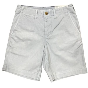 Pantaloncini chino American Eagle taglia 26" classici 8" cuciture interne blu chiaro preppy NUOVI! - Foto 1 di 9