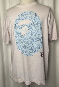 Vintage A Bathing Ape Bape XL T-Shirt Baby Blue Camo Ape Head First Run 2000’s - Picture 1 of 12