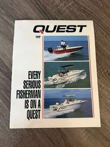 VINTAGE 1994 QUEST BOOT VERKAUFSPROSPEKT KATALOG FISHERMAN CRUISER - Bild 1 von 2