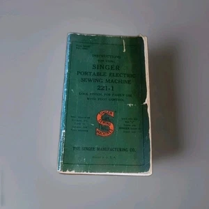 MÁQUINA DE COSER ORIGINAL CANTANTE 221-1 PESO PLUMA MANUAL DE INSTRUCCIONES - Imagen 1 de 9