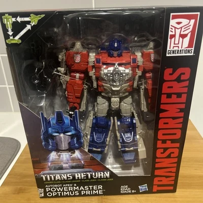 Transformers TITANS RETURN Leader Class Powermaster Optimus Prime + Apex - NEW - Image 1 of 4