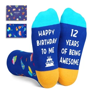 12th Birthday Gift Sock, Tween Boys Girls Age 12, Funny 12 Yr Old Ideas, Novelty - Picture 1 of 6