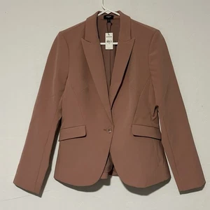 NEU Express 118 $ Neutral Editor Studio Stretch Twill tailliert EIN KNOPF Blazer M - Bild 1 von 7