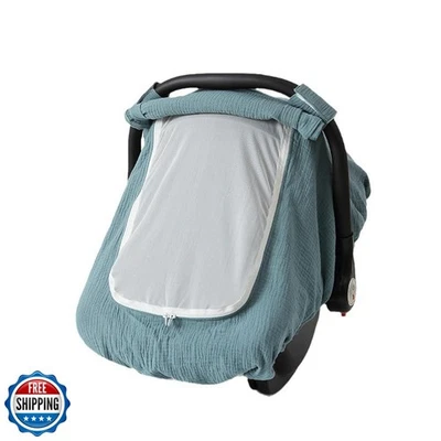 Funda de asiento de coche de bebé de algodón muselina para niños y niñas, bebé de verano Foto 1 de 4