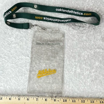 MLB Oakland Athletics Lanyard with Season Ticket Badge Holder - New, no tag - Image 1 of 4