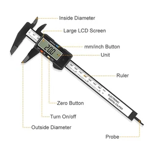 Digital Caliper 0-6 inch Large LCD Inch and Millimeter Conversion Measuring Tool - Picture 1 of 7