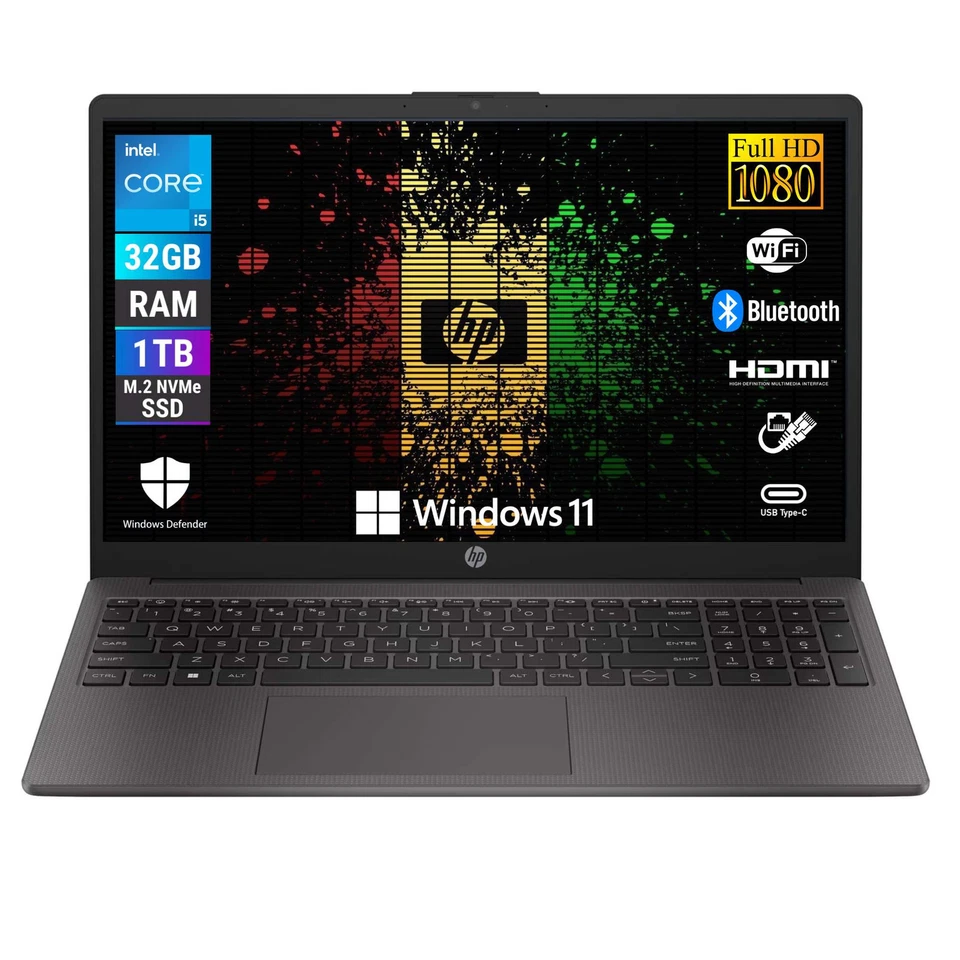 Notebook Pc Portatile  HP 250r G9  i5-1334u Ram 32Gb 1Tb SSD Win 11 Pro - Immagine 1 di 4