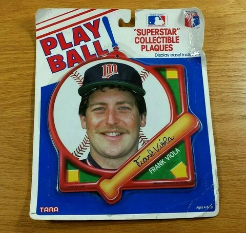 FRANK VIOLA Minnesota Twins Baseball Tara Toys Superstar Plaque w/ Display Easel Cover