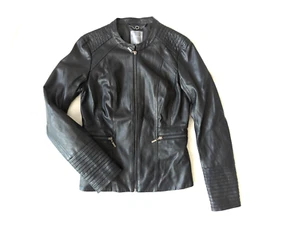 Chaqueta de cuero sintético Principles Debenhams para mujer talla 10 negra - Imagen 1 de 13