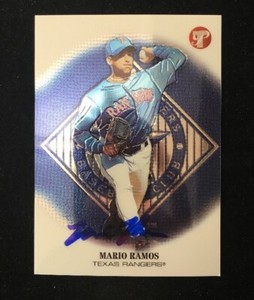 MARIO RAMOS 2002 TOPPS AUTOGRAPHED SIGNED AUTO BASEBALL CARD 184 REFRACTOR