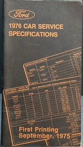 1976 FORD Car Service specifications, Second printing February 1976 - Imagen 1 de 2