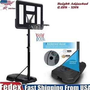 Basketball Hoop System Height Adjustable 6.6-10ft Portable Basketball Net Stand - Picture 1 of 9