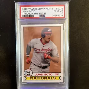 2022 Topps Transcendent VIP Party Juan Soto Baseball Card #1979 PSA 10 35/95 - Picture 1 of 4