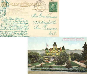 California Casa Verdugo 1913 numeral duplex 1906-1913 PPC (Glendale Sanitarium - Picture 1 of 1