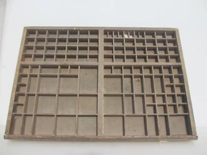 Antique Wooden Printers Drawer Tray Wall Display Rack Letterpress Old Vintage - Picture 1 of 22