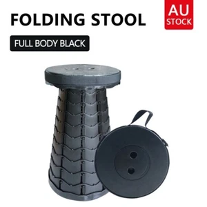 Portable Retractable Telescopic Folding Stool Seat Camping Fishing Travel Chair - Picture 1 of 1