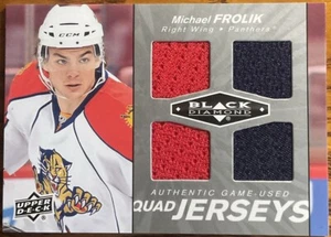 2010-11 Black Diamond Jerseys Quad Michael Frolik #QJ-MF Florida Panthers - Picture 1 of 2