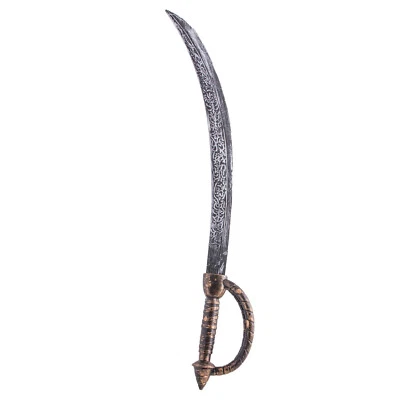Funny Fashion Pirate Handle Costume Halloween Plastic Sword, For Men, Bronze ... - Image 1 of 2