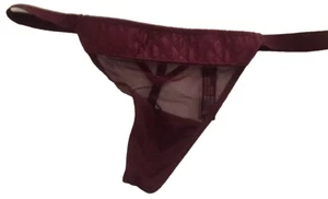 Victorias Secret Very Sexy Wine V-String Thong Panties Size XS Quilted Mesh NEW - Bild 1 von 9
