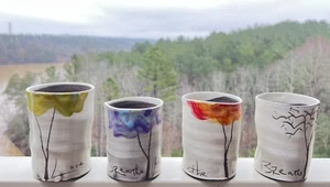 Set Classic Cups 4 Seasons “Love the trees”by  ZPots - Breathe Collection - Picture 1 of 18