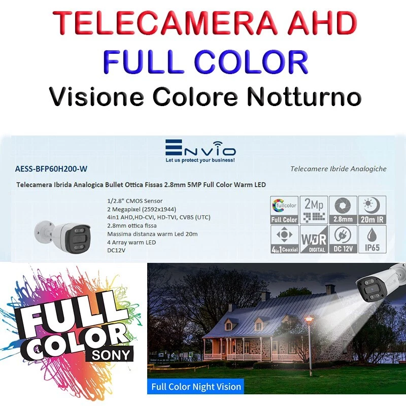 ITALIACAM Kit di Videosorveglianza Cablato 7 + 4 Telecamere