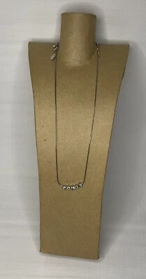Lia Sophia Style N30 Blue & White 5-Stone Rhinestone 12-16" Necklace - Image 1 of 4
