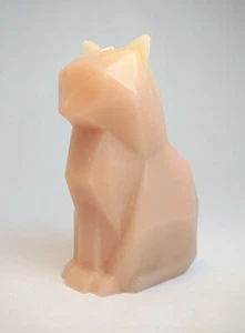 Kerze Tierkerze Katze Kisa von Pyropet Rosa mit Metallskelett ca 17 cm - Bild 1 von 10