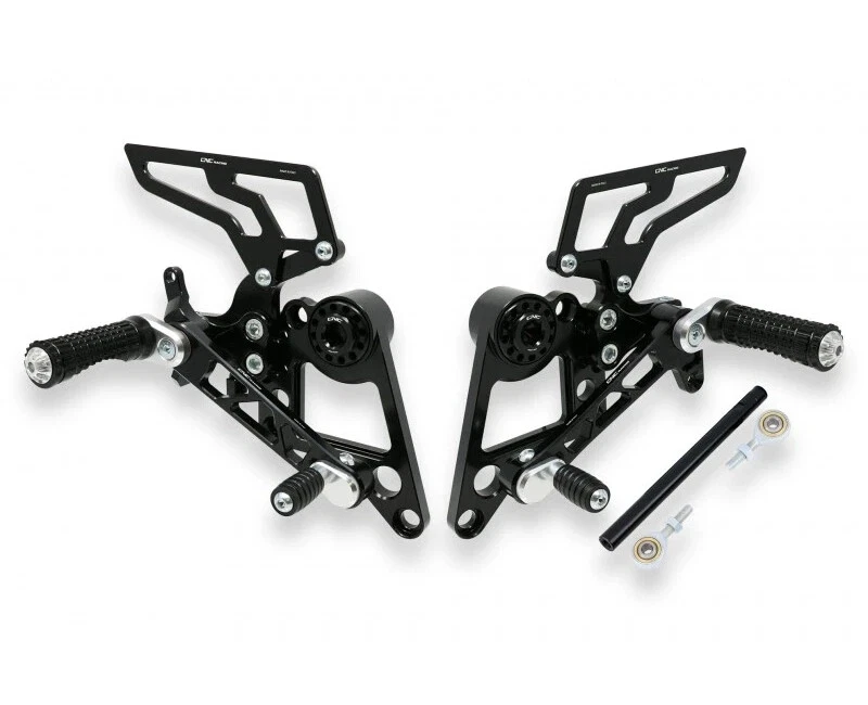 Juegos traseros ajustables CNC Racing Ducati Monster 1100/S/EVO 795 796 696 negros Foto 1 de 4