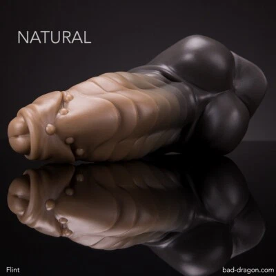 NEW Bad Dragon FLINT Fantasy SMALL size MEDIUM firmness Natural Silicone Dildo - Image 1 of 3