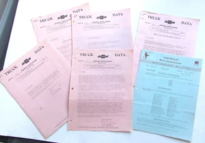 Lot of Chevrolet TRUCK DATA 1939 bulletins - Bild 1 von 15