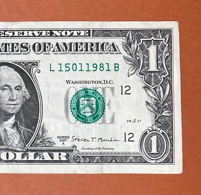 15 January, 1981 (L 15011981 B) Birthday Note $1 One Dollar Bill - Image 1 of 3