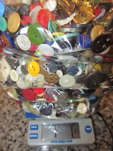 7 lbs + Large Lot of Vintage Antique Buttons 7+ Pounds Wood Metal Plastic Sets - Picture 1 of 18