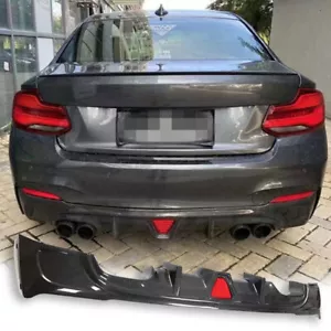 ECHT CARBON Heck Stoßstange Diffusor Lippe mit LED für BMW F22 M-SPORT M235i M240i 14-19 - Bild 1 von 11