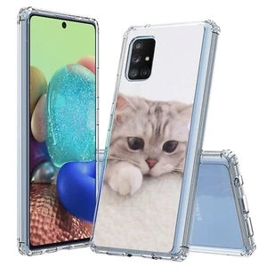Cute Kitty Slim Shockproof Case Flexible Bumper Cover for Samsung Models - Picture 1 of 6