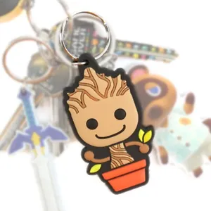 BABY GROOT PLANT KEY CHAIN Disney Marvel Chibi Tree Guardians Of The Galaxy UK - Picture 1 of 4