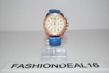 New Orefici Ibrido RG SS Chronograph Blue Leather ORM4C4505 MSRP $650 Watch
