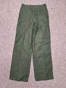 Vintage 60s OG-107 Sateen Military Trouser Pants Type 1 US Army Size 30x31 - Picture 1 of 13