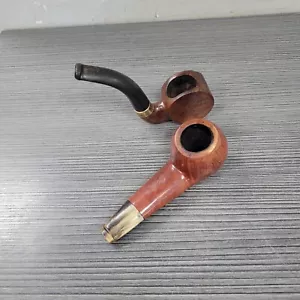 lot 2 RaRe vintage pocket pipes golf & bradley estate collectible smoking - Picture 1 of 7
