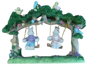 Vintage Home Accents Collection Bunny At Play Spring Easter Knick Knack Decor - Picture 1 of 2