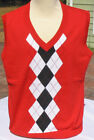 Vecci 100% Cotton Red Argyle sweater vests  Original Price $30. Now $9.99